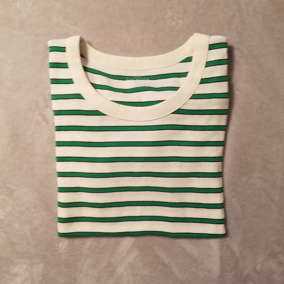 Talbots Scoop Neck Tee - Willow Stripe - NWOT - Picture 3 of 8